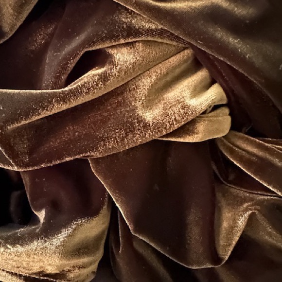 JACOB Pants Brown Velvet Stretch Hi Rise Straight-Wide Leg Sz 11/12 - Picture 6 of 6